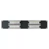 DSIT 19 inch Cat6 UTP 32-portu komutācijas panelis 2U melns