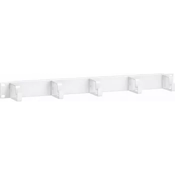 DSIT 19 inch 1U metāla kabeļu pārvaldības panelis ar spraugu caurlaidi – balts (DS-1904-W)