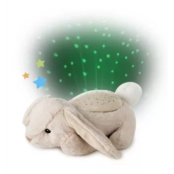 Cloud b Twilight Buddies zaķa plīša nakts gaismas projektors bēšs