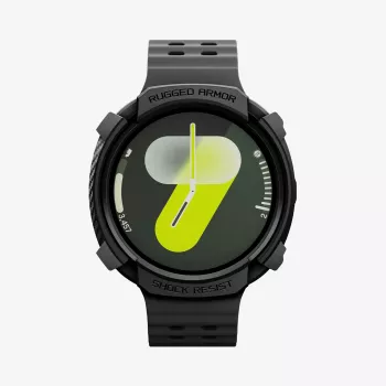 Spigen Rugged Armor Pro aizsargmaciņa ar siksnu Samsung Galaxy Watch 8 / 9 (44 mm) matēti melna