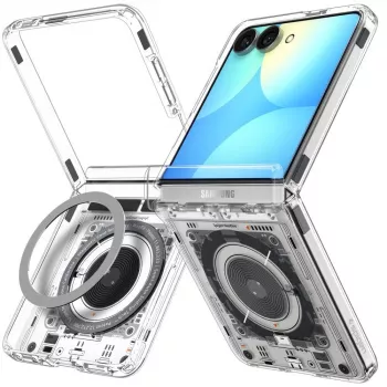 SPIGEN Ultra Hybrid Pro MagSafe maciņš Samsung Galaxy Z Flip8 Neo One – caurspīdīgs