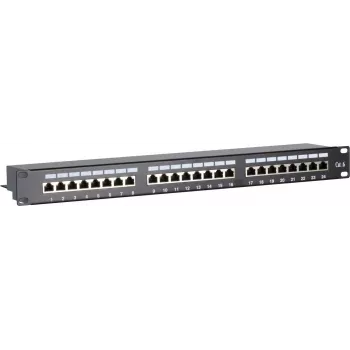 DSIT CAT 6 FTP tīkla sadales panelis 19 inch 24 porti 1U LSA tērauda loksne DS-Patch6-24FTP