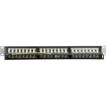 DS-IT CAT6 FTP 48 portu 19 inch 2U ekranēts sadales panelis, melns