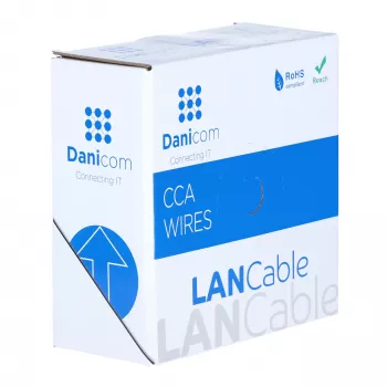 DSIT CAT6 S/FTP 50 m spole, pelēka, CCA (DC-SFTP6CCA50S-GRY)