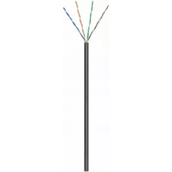 DSIT CAT6 āra tīkla kabelis, U/UTP, AWG 24/7 (elastīgs), 305 m, melns, CCA