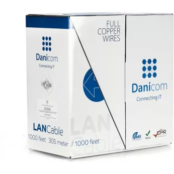 DSIT DANICOM CAT6 UTP 305m cieto vadu kabelis - LSZH (Dca)