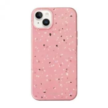 UNIQ Coehl Terrazzo maciņš iPhone 14 Plus / 15 Plus, koraļļu rozā