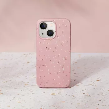 UNIQ Coehl Terrazzo maciņš iPhone 14 Plus / 15 Plus, koraļļu rozā