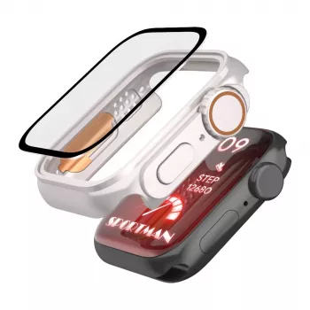 TECH-PROTECT DEFENSE360 Apple Watch 4/5/6/SE (44mm) Titāna/Oranža aizsargmaciņa ar integrētu siksnu