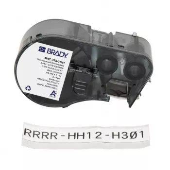BRADY BMP41/BMP51/BMP53/M511 zema profila poliestera etiķetes, baltas, 38,1 mm x 38,1 mm, 250 etiķetes/rulī