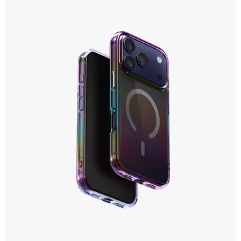 UNIQ Iridescia Magclick uzlādes maciņš iPhone 17 Pro - Midnight Quartz