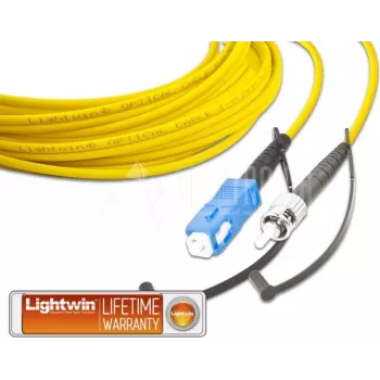 Lightwin LSP-09 SC-ST 3.0 Simplex vienmodas optiskās šķiedras savienojuma kabelis, SC–ST, OS2, LSOH, 3 m, dzeltens
