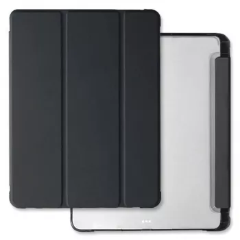 Mercury caurspīdīgs aizmugures vāciņš iPad Pro 13 inch (M4 2024/M5 2025) - melns buferis, caurspīdīga aizmugure