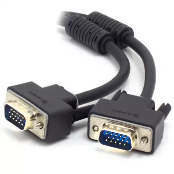 ALOGIC VGA-MM-02 2m VGA-VGA kabelis ar audio, melns