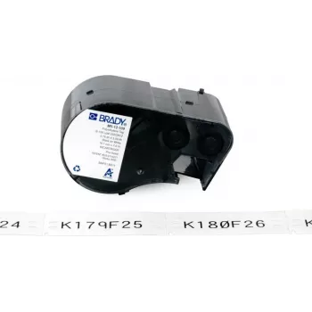 BRADY BMP51/BMP53/M511 Pašlaminējoša vinila etiķete, 25,40 mm x 6,40 m, balta/caurspīdīga