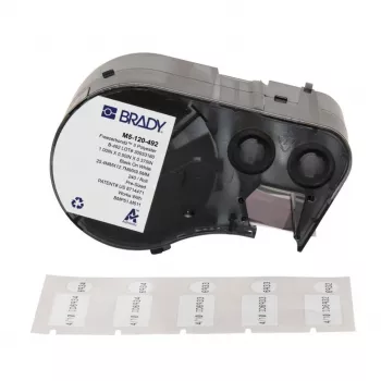 BRADY M5-120-492 FreezerBondz poliestera etiķešu kasete BMP51/BMP53/M511, balta, 12,70 mm x 21,34 m