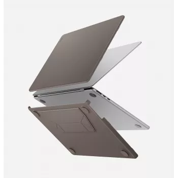UNIQ Lyden Versa cietais vāciņš ar atlokiem MacBook Air 13 inch (M2 2022 / M3 2024 / M4 2025 / M5 2026), pelēks