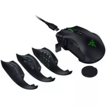 Razer Naga V3 Pro bezvadu spēļu pele, 8000 Hz - Melna