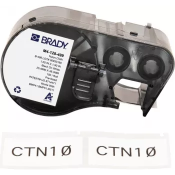 Brady B-427 pašlaminējošu vinila etiķešu kasete BMP21-PLUS, BMP21-LAB, M210, M211 – 25,4 mm x 19,05 mm, balta/caurspīdīga, pastāvīga akrila līme, termopārnese (M4-128-499)