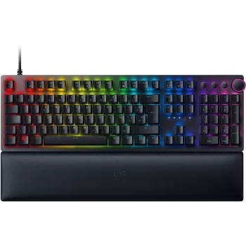 Vadu optiskā spēļu tastatūra Razer Huntsman V2, Linear Red slēdži, ziemeļvalstu izkārtojums, RGB, melna (RZ03-03930600-R3N1)