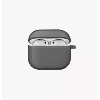 UNIQ Glase Maciņš Apple AirPods 4 Spīdīgi Dūmakains