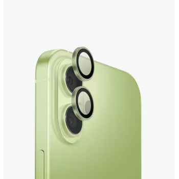 UNIQ Optix Alumīnija kameras objektīva aizsargs iPhone 17 ar aplikatoru, zaļš