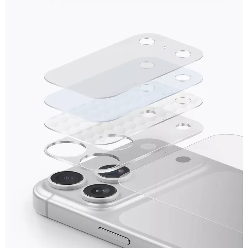 UNIQ Optix Aeroshield+ iPhone 17 Pro kameras moduļa aizsargs – caurspīdīgs