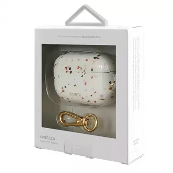 UNIQ Coehl Terrazzo maciņš Apple AirPods Pro - dabīgi balts