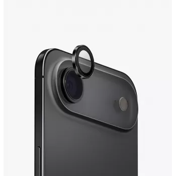 UNIQ Optix Aluminium kameras objektīva aizsargs ar aplikatoru Apple iPhone Air, melns