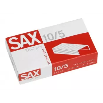 Sax Heftklammer 1-105-00 Nr.10 5mm cinkotas skavas, 1000 gab. iepakojumā