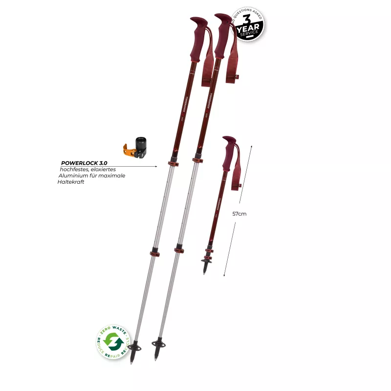 Komperdell Trailmaster Zero Compact pārgājienu nūjas - Malbec