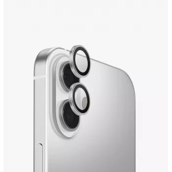 UNIQ Optix Aluminium kameras objektīva aizsargs iPhone 17 ar aplikatoru - Sudraba