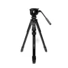 Manfrotto MKONEVA-500X hibrīda foto-video statīvs ar šķidruma galvu, 5 sekciju alumīnija kājas, flip slēdzenes, ātrā kolonna, somiņa