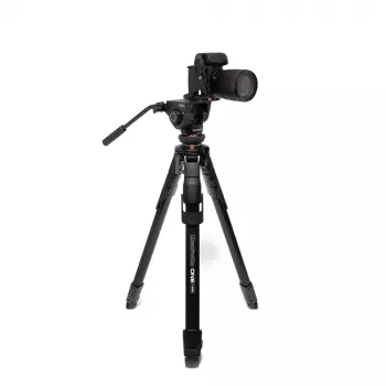 Manfrotto MKONEVA-500X hibrīda foto-video statīvs ar šķidruma galvu, 5 sekciju alumīnija kājas, flip slēdzenes, ātrā kolonna, somiņa