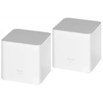 Tenda MX3 (2-Pack) AX1500 Whole Home Mesh Wi-Fi 6 sistēma, Dual-Band, 2 Gigabit porti uz vienību, balta