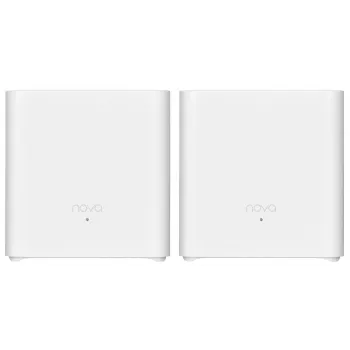 Tenda MX3 (2-Pack) AX1500 Whole Home Mesh Wi-Fi 6 sistēma, Dual-Band, 2 Gigabit porti uz vienību, balta