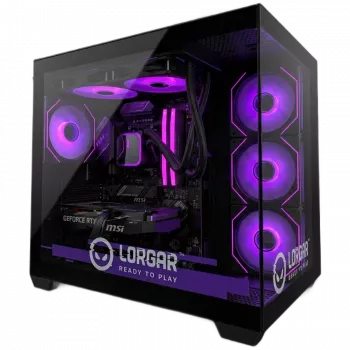 LORGAR ADVANCED A201 spēļu dators - AMD Ryzen 5 7500F, GeForce RTX 5060 Ti 16GB, 32GB DDR5 6400MHz, 1TB NVMe SSD, 750W barošanas bloks, 240mm AIO, melns