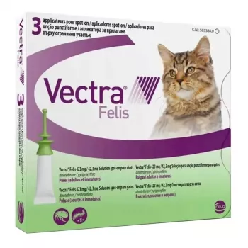 Ceva Vectra Felis 3 pilienu pretblusu līdzeklis kaķiem – 3 pipetes