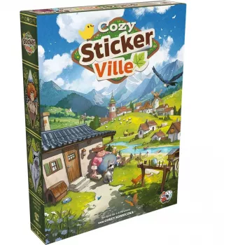 ASMODEE Cozy Stickerville uzlīmju grāmata | TOPModel sērija | 24 lapas, 6 uzlīmju lapas | radošai spēlei no 6 gadiem