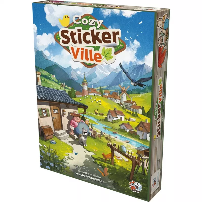 ASMODEE Cozy Stickerville uzlīmju grāmata | TOPModel sērija | 24 lapas, 6 uzlīmju lapas | radošai spēlei no 6 gadiem