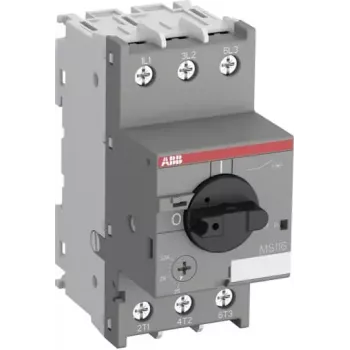 ABB MS116-20 motoraizsardzības automātiskais slēdzis, 16-20 A, 3 polu, 690 V AC, 50 kA, skrūvju spailes