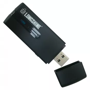 Longshine LCS-8133 bezvadu USB 3.0 adapteris, 300Mbit/s, 2.4GHz, 802.11n, Mini Dongle, Melns