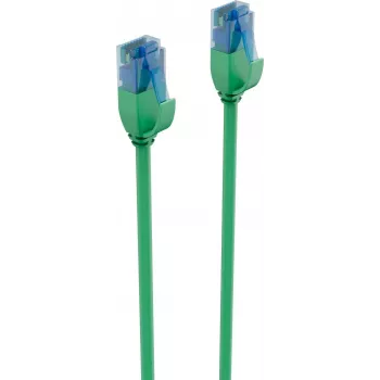 ShiverPeaks BS08-22013 Cat.6 U/UTP plānais Ethernet vada gabals, 0,5 m, zaļš