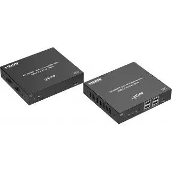 InLine® KVM pagarinātājs pa IP, HDMI 4K/60Hz, 100m, komplekts (57886G)