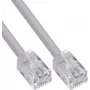 InLine® Modular apaļais RJ12 kabelis, vīrietis–vīrietis, 6-dzīslu, 6P6C, 5m, pelēks