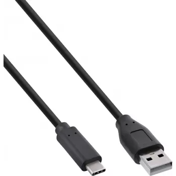 InLine® USB 2.0 kabelis, USB-C uz A spraudni, melns, 2m, 80 gab. komplekts