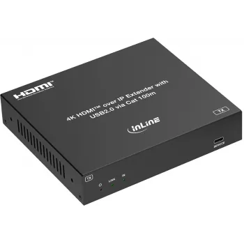 InLine® KVM Extender over IP, HDMI 4K/60Hz, 100m, raidītājs (TX) (57886I)