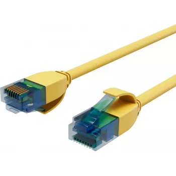 ShiverPeaks BASIC-S Slim Cat.6 U/UTP Patch vads, 3m, dzeltens