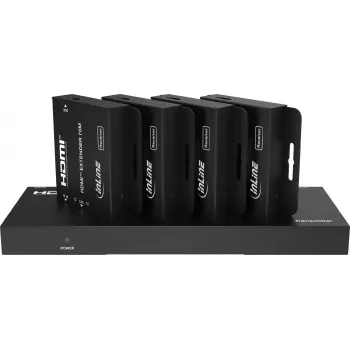 InLine® Video sadalītājs/pagarinātājs, 1x4, Cat.6, HDMI 4K/30Hz, komplekts
