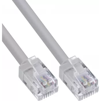 InLine Modular Round Cable RJ12, vīrietis-vīrietis, 6 kodolu, 6P6C, 20m